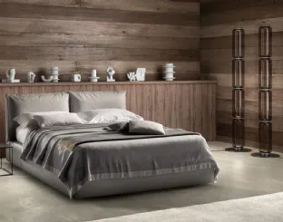 Upholstered fabric bed with adjustable headboard Quiet by Bside.