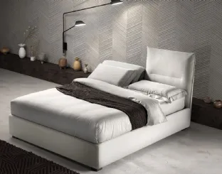 Double bed with adjustable relaxation headboard Sharp by Bside.