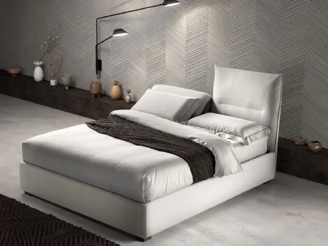 Double bed with adjustable relaxation headboard Sharp by Bside.