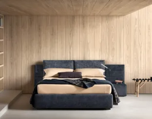 Bed with upholstered fabric headboard Smash Bside.