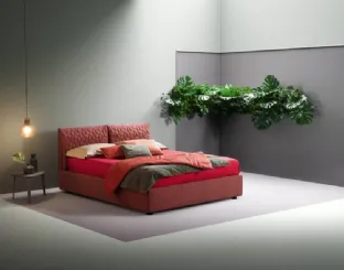 Quilted and padded fabric bed Spin by Bside.