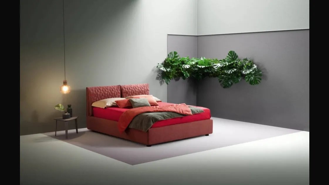 Quilted and padded fabric bed Spin by Bside.