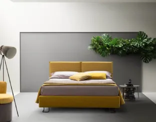 Padded bed in Twist fabric by Bside.