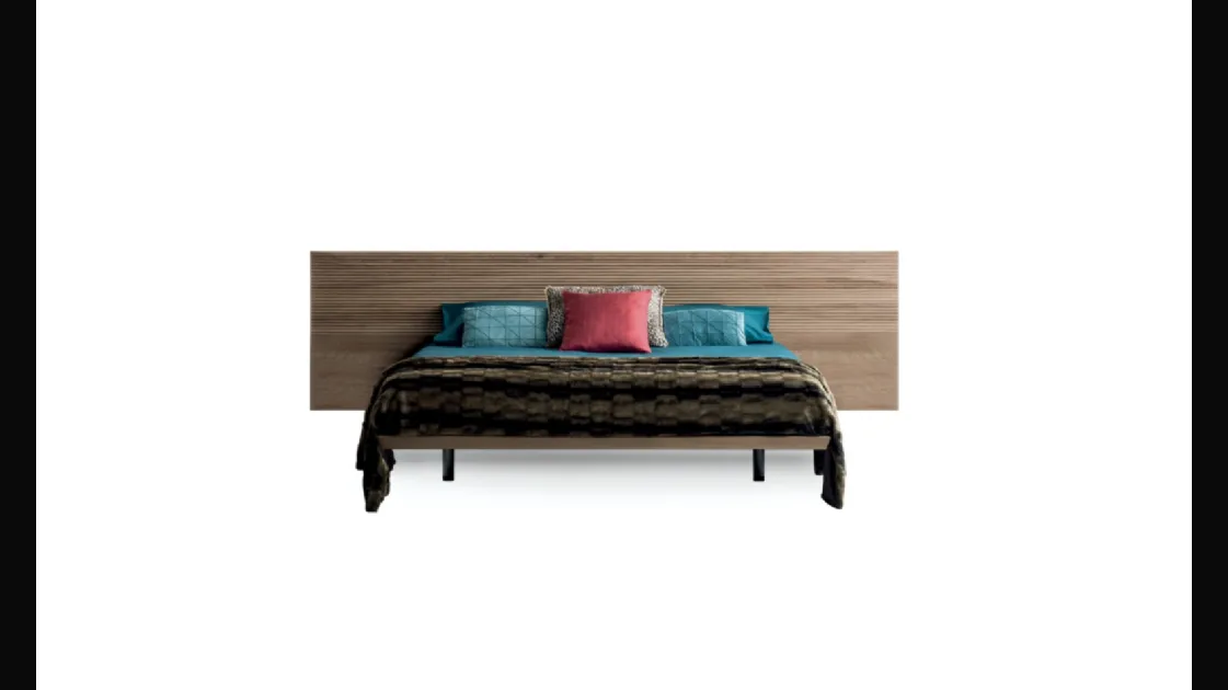 Zen Bed with suspended headboard effect by Devina Nais