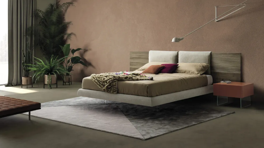 Zen Bed with floating headboard by Devina Nais