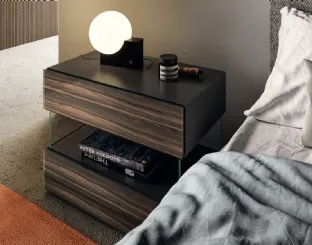 Air 0774 glass bedside table by Lago