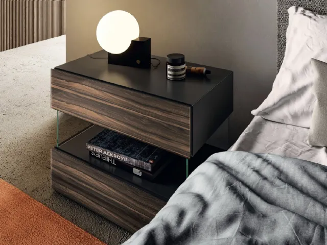 Air 0774 glass bedside table by Lago