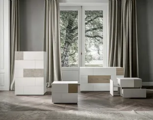 Alvin Night Group lacquered with wooden or resin inserts by Veneran.