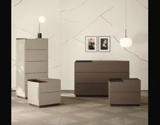 Notte City group in wood or matte lacquered finish by Morassutti