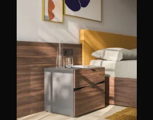 Slant Ash Bedside Table