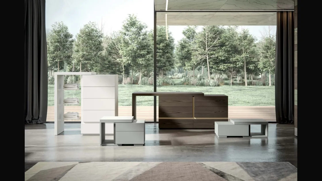 Night group Flos in lacquered and wood by Veneran.