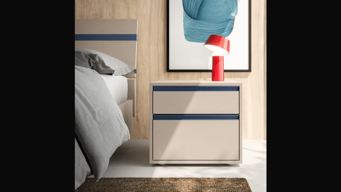 Bedside Table with Footprints