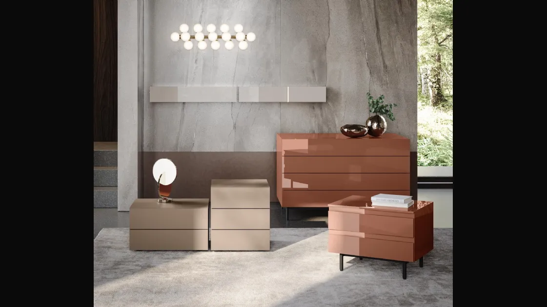 Night Group Live in matte and glossy lacquered finish by Morassutti