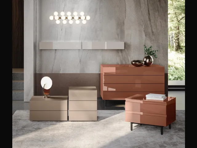 Night Group Live in matte and glossy lacquered finish by Morassutti