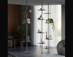 Freestanding bookcase Address in steel and wood by Cattelan Italia