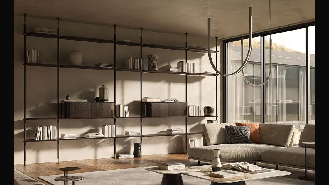 Modular library Harbour by Cattelan Italia.