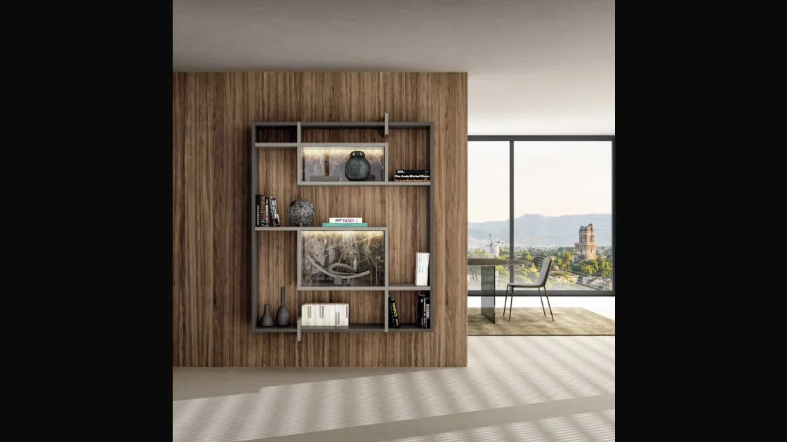 LagoLinea 2611 suspended bookshelf by Lago