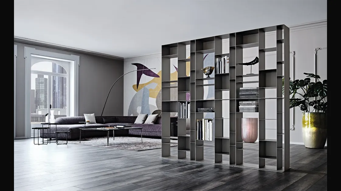 Latitude room divider bookcase by Cattelan Italia