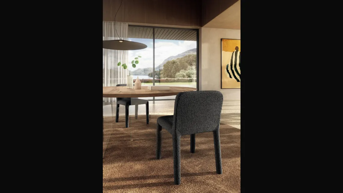 Chair upholstered in fabric Aqualta 2795 by Lago
