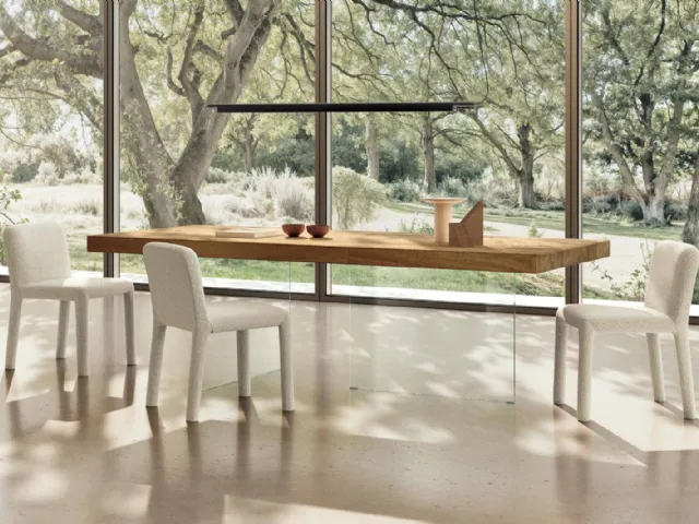 Chair upholstered in Aqualta 2795 fabric by Lago.