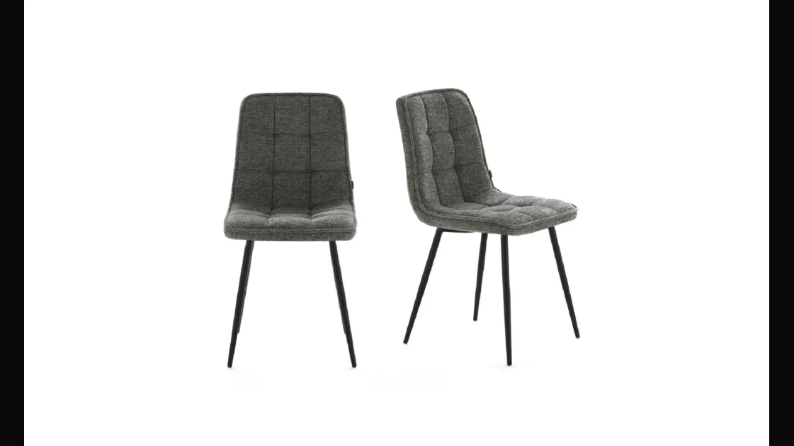 Quilted fabric chair Aria by Devina Nais