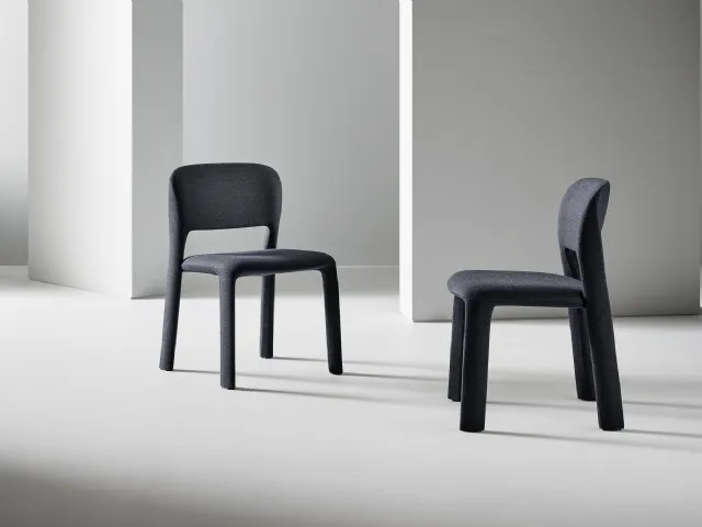 Chair upholstered in the Artemis fabric by Bonaldo