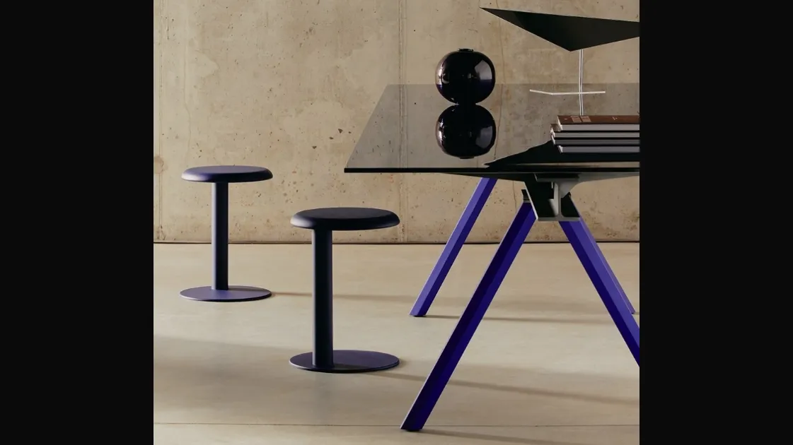 Desalto's Strong metal lacquered stool.