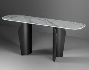 Flame Console Marble entrance table by Bonaldo