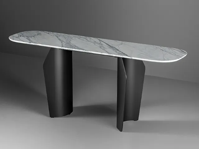 Flame Console Marble entrance table by Bonaldo