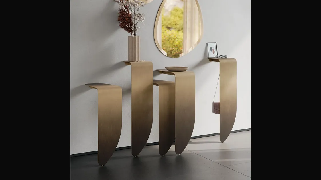 Peninsula metal console by Cattelan Italia