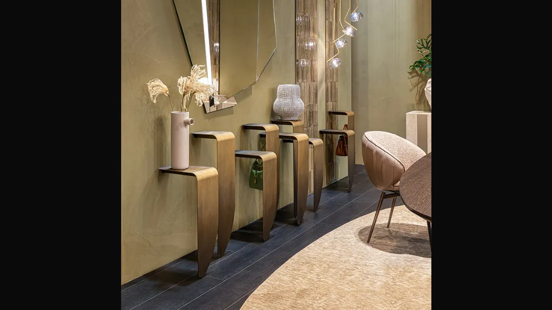 Peninsula metal console by Cattelan Italia