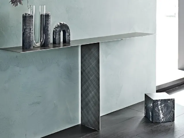 Design console in steel Tee by Cattelan Italia