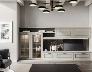 Living Asolo solid ash wood wall unit by Arredo3.