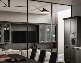 Living Opera solid ash fitted wall unit by Arredo3.