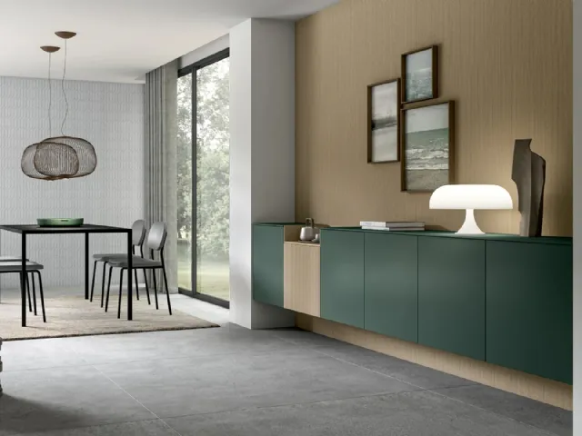 Living Glass floating cabinet by Arredo3