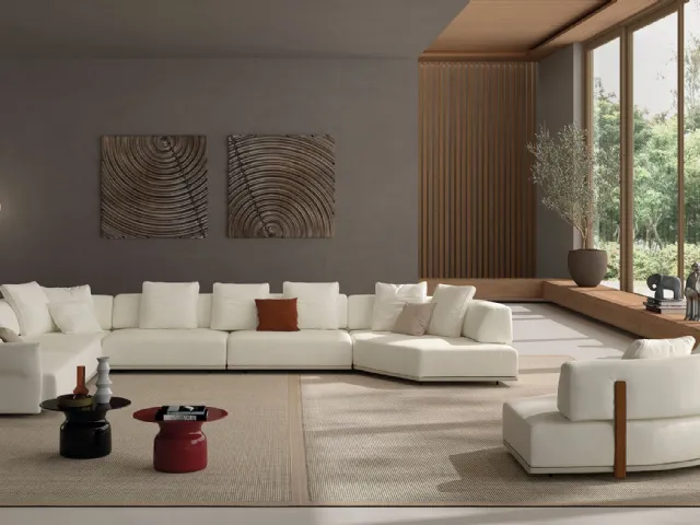Corner sofa Aliant by Biba Salotti.