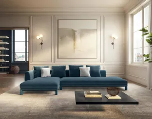 Sofa with peninsula Altana by Lago