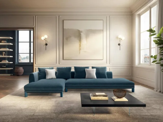 Sofa with peninsula Altana by Lago