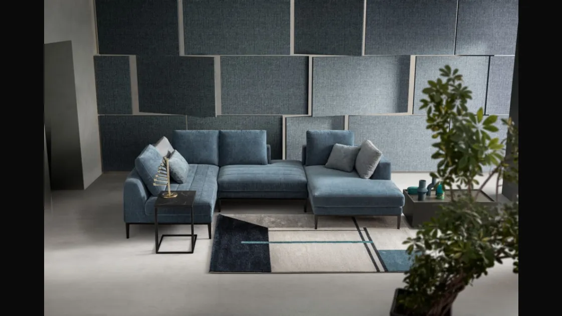 Corner modular sofa with peninsula Ares by Samoa.