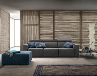 Linear fabric sofa with removable seats Best by Samoa.