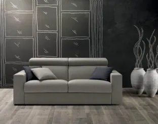 Linear sofa bed in Break fabric by Samoa.
