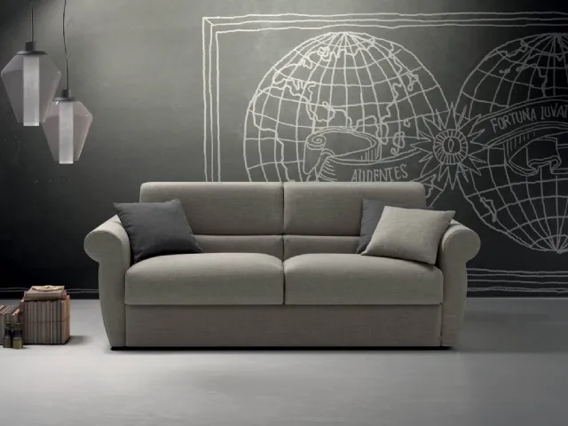 Linear sofa bed in Chillax fabric by Samoa.