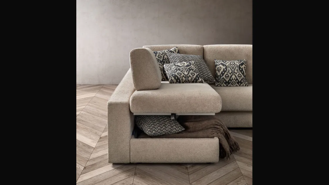 Sofa bed with storage peninsula Cliff by Samoa