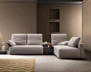 Relax fabric sofa with Deep Real Hit peninsula by Samoa.