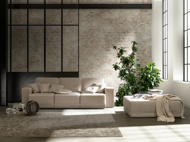 Modular sofa with removable seats Double by Samoa