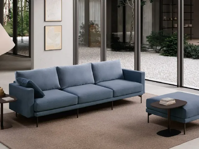 Doimo Salotti's linear fabric Freedom sofa.