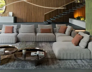 Gibson sofa with chaise by Cattelan Italia