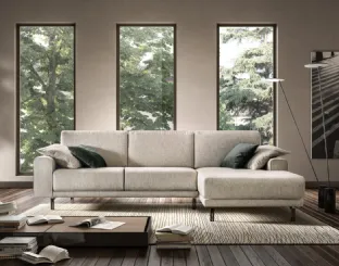 Glamour sofa with peninsula by Rizzetto