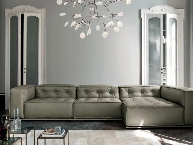 Glamour sofa with chaise lounge by Doimo Salotti