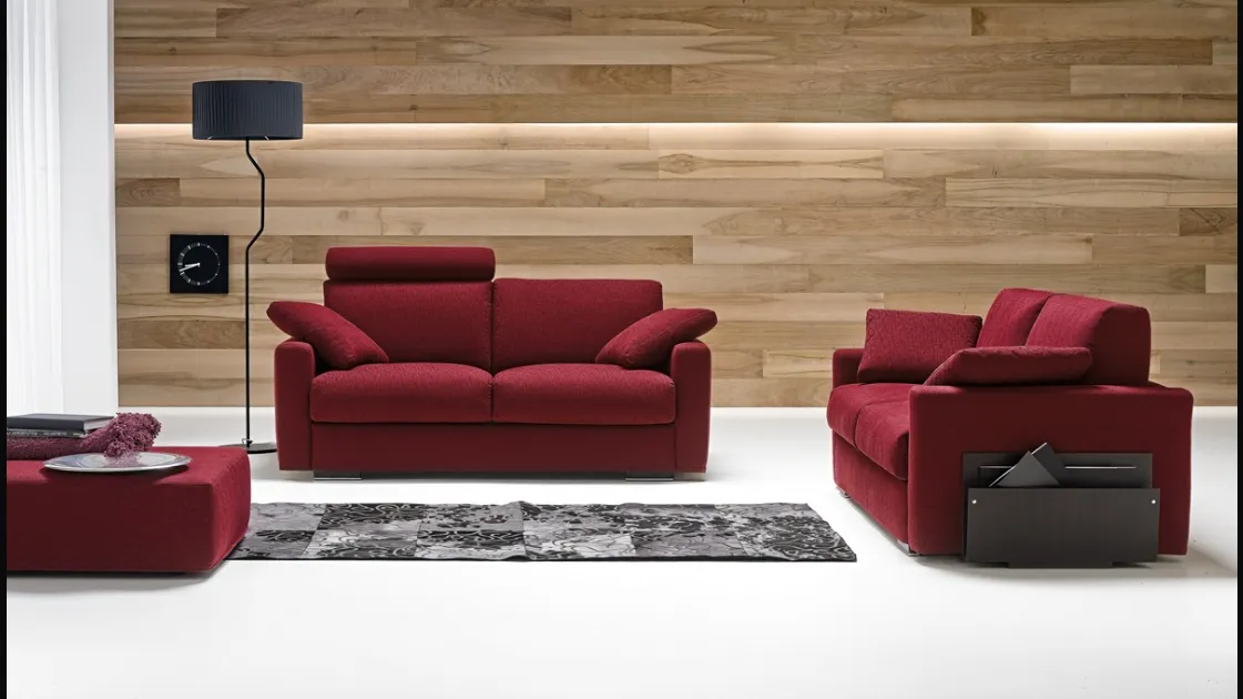 Sofa bed in Kendo fabric by Samoa.